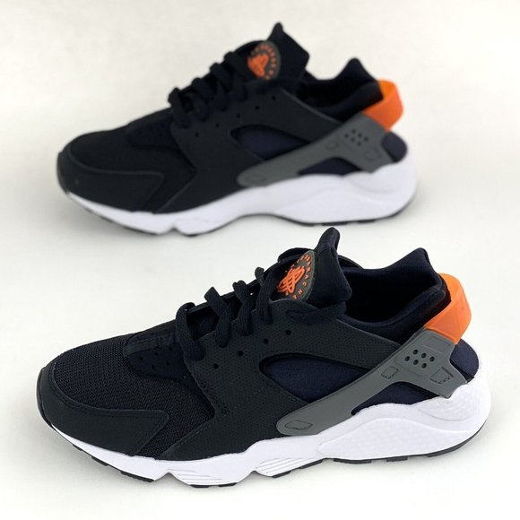 Nike Air Huarache Black Orange Men's Sneakers Shoes Grey Safety DX2659 001 - Picture 3 of 12